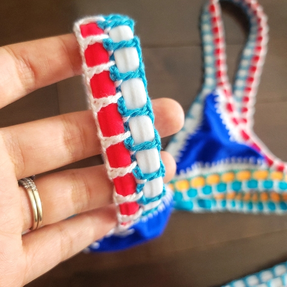 Miramar Banyan Swim Crochet Dopamine Vibrant Handmade Swimsuit Bikini Set - Picture 12 of 16